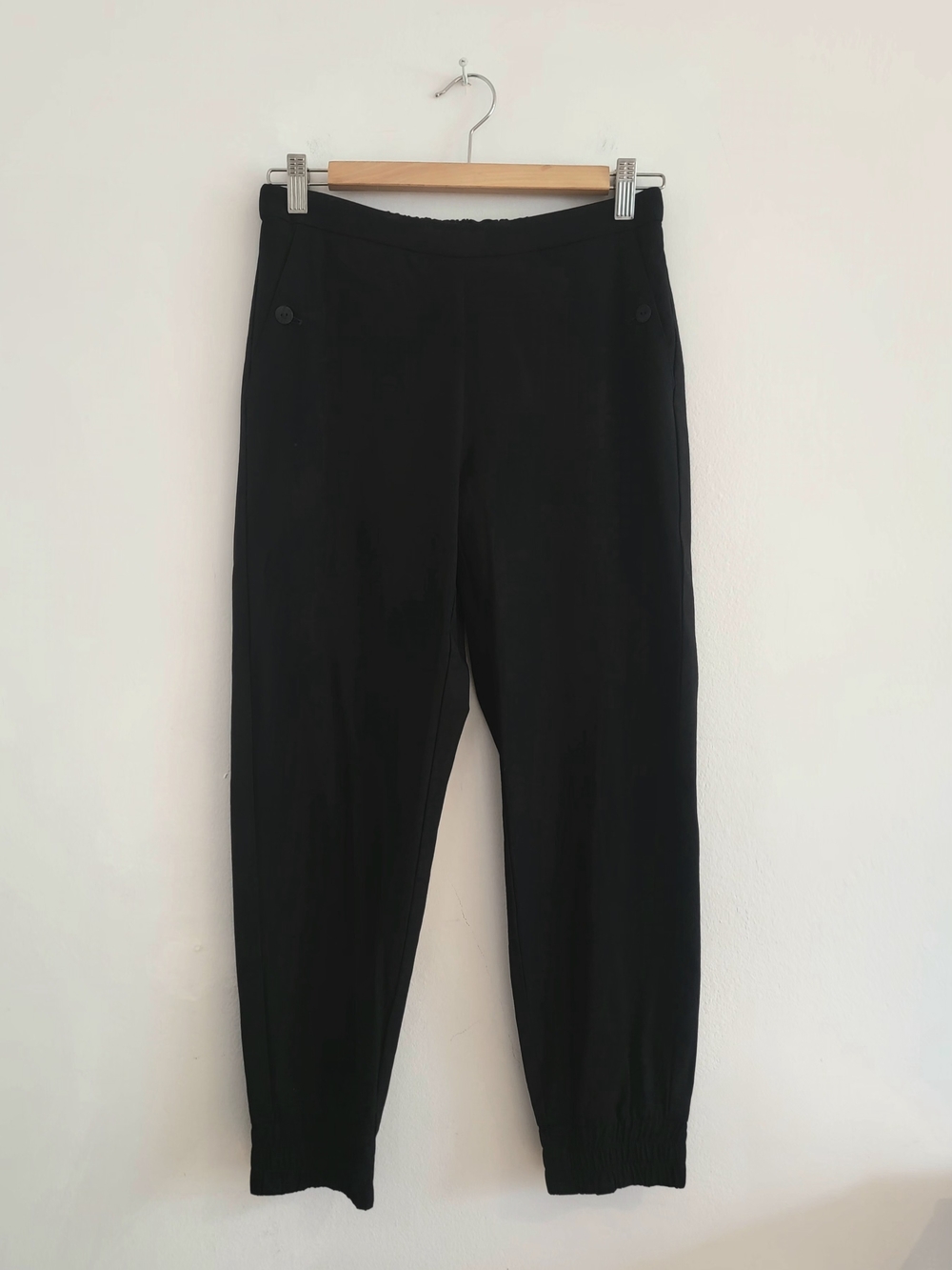 Sarah Pacini Black Relaxed Trousers